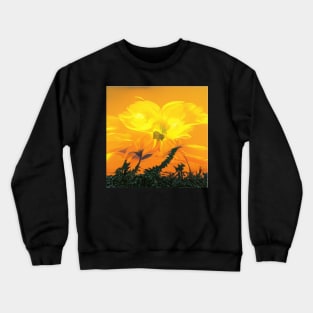 Sunflower Retro Vintage Artificial Intelligence Arts Crewneck Sweatshirt